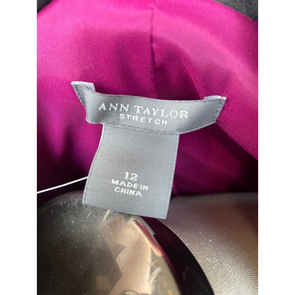 NWT Ann Taylor Women's Gray Wool Blend Stretch Blazer Jacket Size 12 Career - Picture 5 of 9